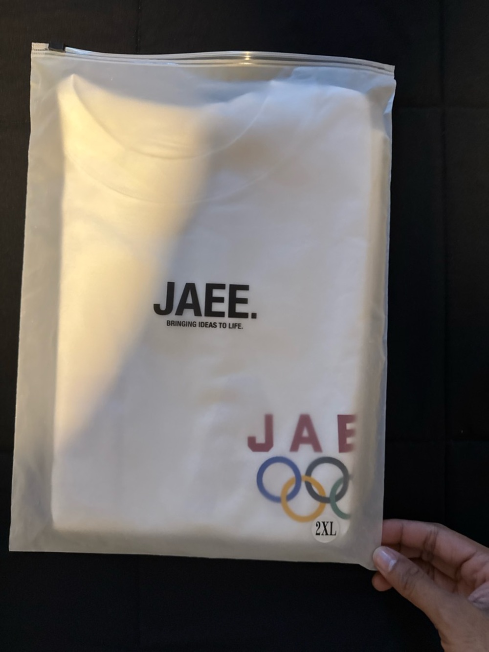 JAEE White Graphic Tee with Olympic Rings - 2XL